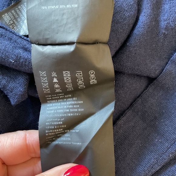 Prada Wool Blend Navy Boat Neckline Knit Sweater , size Small - Picture 11 of 14